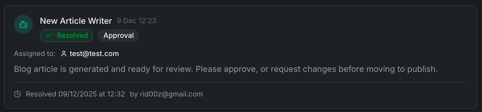 Full Audit Logs & Task History